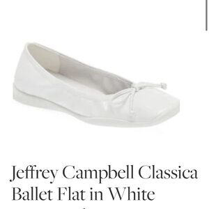 Jeffrey Campbell Classica Ballet Flat in White Patent White size 7